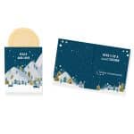 Custom One Color Foil-Stamped Stock Holiday Sentiment Mini Sweeter Card with Single Sugar Cookie