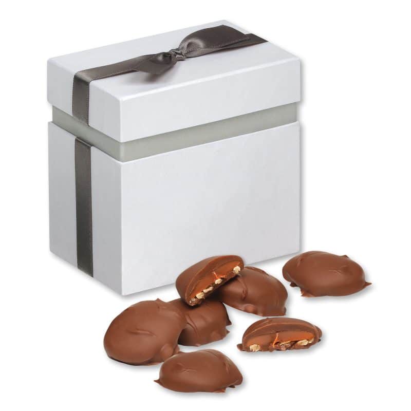 Custom Elegant Treats Gift Box w/Caramel Pecan Clusters - 1