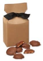 Custom Kraft Premium Delights Gift Box w/Caramel Pecan Clusters - 1