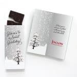 Custom One Color Foil-Stamped Stock Cardinals Sweeter Cards with Sea Salt Caramel Chocolate Bar
