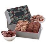 Custom Pine Boughs & Berries Sleeve Gift Box w/Toffee & Pecan Clusters - 1