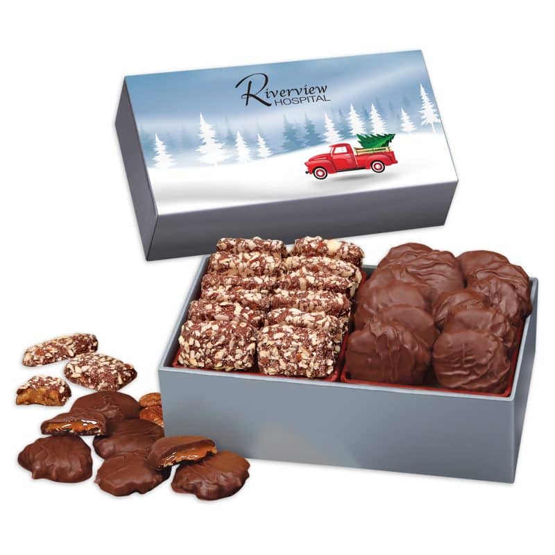 Custom Red Truck Gift Box w/Toffee & Pecan Clusters