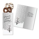 Custom One Color Foil-Stamped Stock Cardinals Sweeter Cards with Chocolate Dipped Pretzels - 1