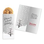 Custom One Color Foil-Stamped Stock Cardinals Sweeter Cards with Oatmeal Raisin Cookies