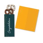 Custom One Color Foil-Stamped Stock Congratulations Sweeter Cards with Chocolate Dipped Pretzels - 1