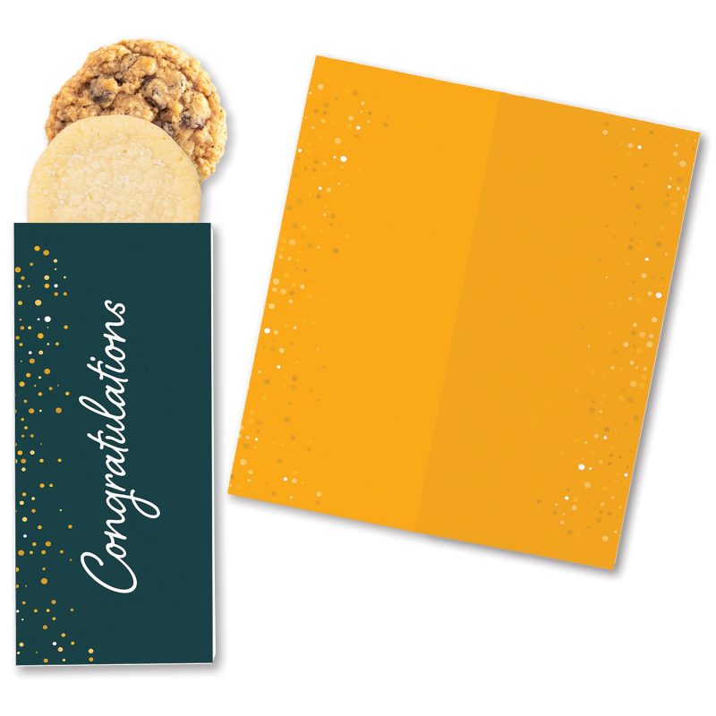 Custom One Color Foil-Stamped Stock Congratulations Sweeter Cards with Homestyle Cookie Duo - 1