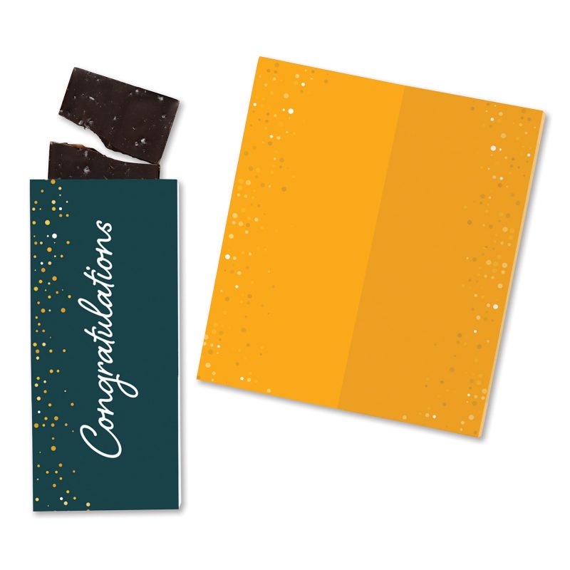 Custom One Color Foil-Stamped Stock Gratitude Sweeter Cards with Sea Salt Caramel Chocolate Bar - 1