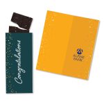 Custom One Color Foil-Stamped Stock Gratitude Sweeter Cards with Sea Salt Caramel Chocolate Bar