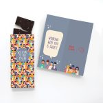 Custom One Color Foil-Stamped Stock Gratitude Sweeter Cards with Sea Salt Caramel Chocolate Bar