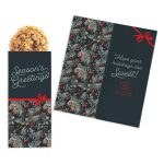 Custom One Color Foil-Stamped Stock Pine Boughs & Berries Sweeter Cards with Oatmeal Raisin Cookies