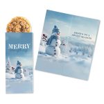 Custom One Color Foil-Stamped Stock Snowman Sweeter Cards with Oatmeal Raisin Cookies - 1