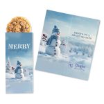 Custom One Color Foil-Stamped Stock Snowman Sweeter Cards with Oatmeal Raisin Cookies