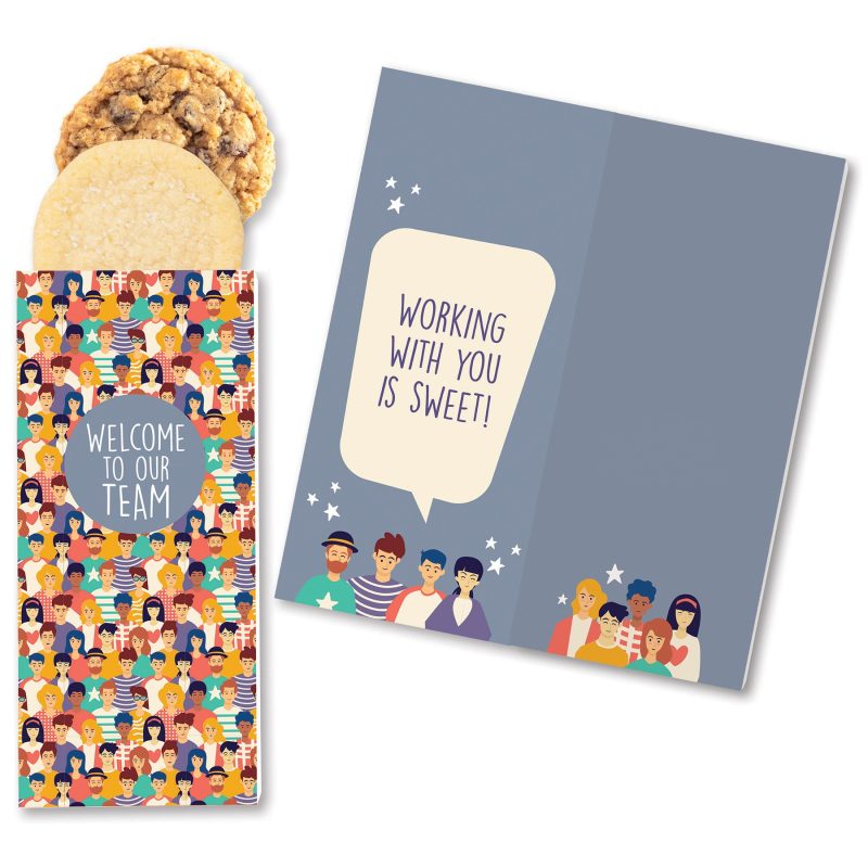 Custom One Color Foil-Stamped Stock Welcome Sweeter Cards with Homestyle Cookie Duo - 1