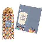 Custom One Color Foil-Stamped Stock Welcome Sweeter Cards with Oatmeal Raisin Cookies - 1
