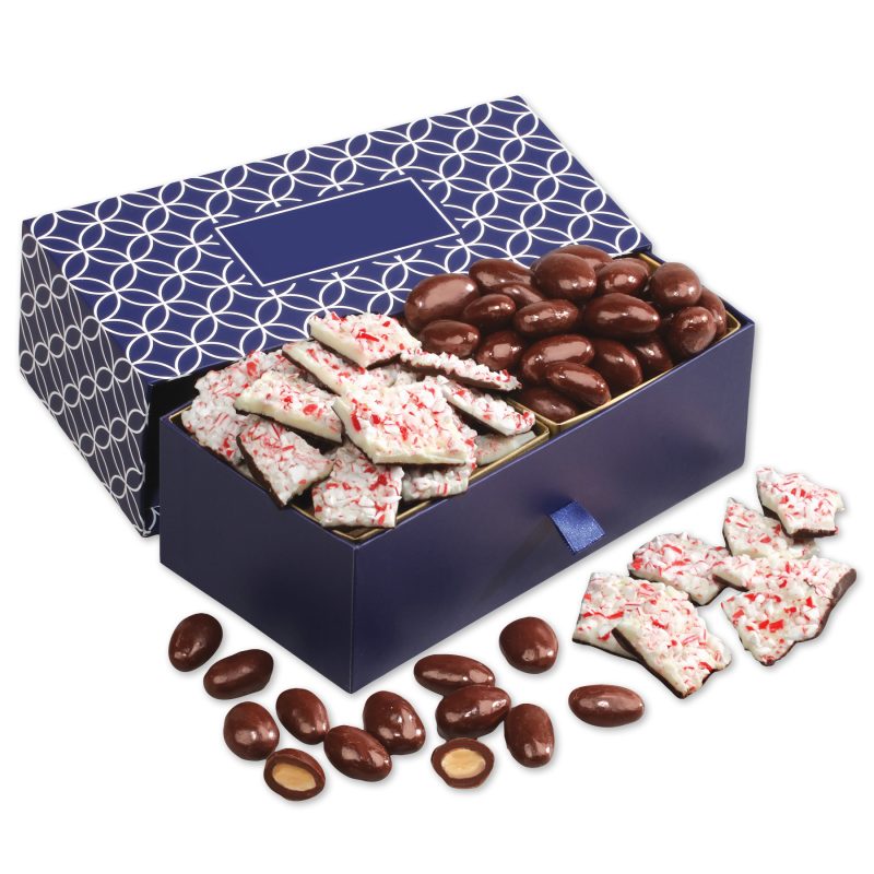 Custom Hidden Treasures with Dark Chocolate Almonds and Peppermint Bark - 1