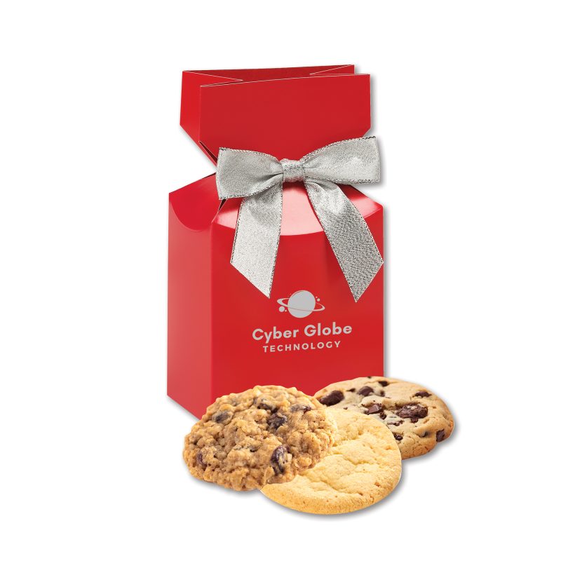 Custom Homestyle Cookies in Red Premium Delights Gift Box