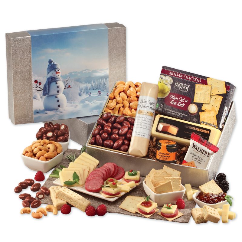 Shelf-Stable-Snacking-Smorgasbord-with-Blue-Snowman-Sleeve-SLS225BSNO-1 -2