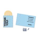 Custom One Color Foil-Stamped Stock Gratitude Mini Sweeter Card with Single Sugar Cookie