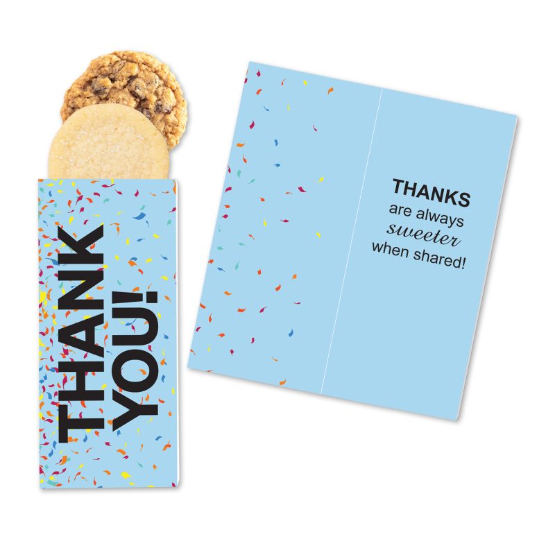 Custom One Color Foil-Stamped Stock Gratitude Sweeter Cards with Homestyle Cookie Duo - 1