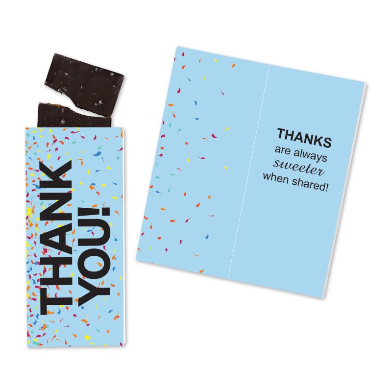 Custom One Color Foil-Stamped Stock Gratitude Sweeter Cards with Sea Salt Caramel Chocolate Bar - 1