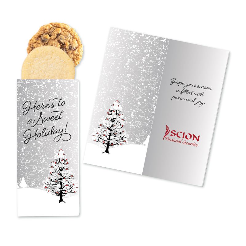 One-Color-Foil-Stamped-Stock-Cardinals-Sweeter-Cards-with-Homestyle-Cookie-Duo-SC181CAR Custom One Color Foil-Stamped Stock Cardinals Sweeter Cards with Homestyle Cookie Duo