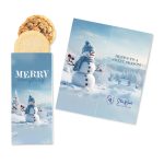 Custom One Color Foil-Stamped Stock Snowman Sweeter Cards with Homestyle Cookie Duo