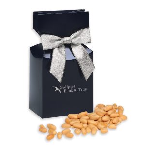 Custom Virginia Peanuts in Navy Premium Delights Gift Box