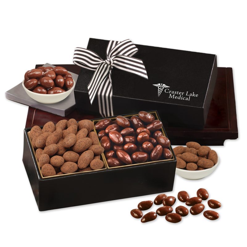 Chocolate-Splendor-with-Milk-Chocolate-and-Cocoa-Dusted-Almonds-BLKB1081 Custom Chocolate Splendor with Milk Chocolate and Cocoa Dusted Almonds