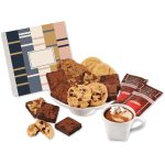 Custom Gourmet Cookie & Brownie Gift Box with Squares & Lines Sleeve - 1