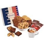 Custom Gourmet Cookie & Brownie Gift Box with Stripes & Splatter Sleeve