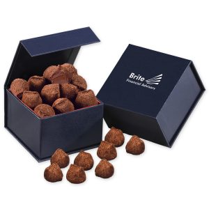 Custom Magnetic Keepsake Box with Cocoa Dusted Truffles