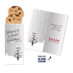 Custom One Color Foil-Stamped Stock Cardinals Sweeter Cards with Chocolate Chip Cookies