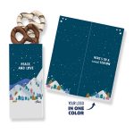 Custom One Color Foil-Stamped Stock Holiday Sentiment Sweeter Cards with Chocolate Dipped Pretzels - 1