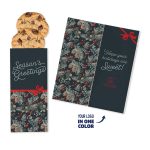 Custom One Color Foil-Stamped Stock Pine Boughs & Berries Sweeter Cards with Chocolate Chip Cookies