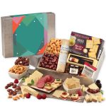 Custom Shelf Stable Snacking Smorgasbord with Green Geometric Sleeve - 1