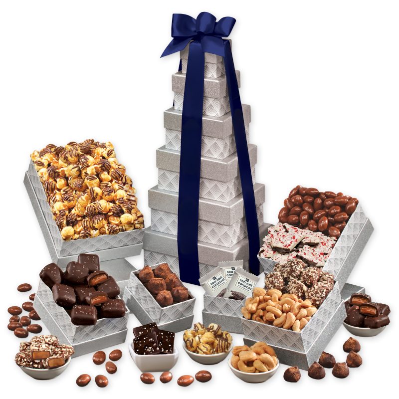 Custom Shining Silver Party Tower - 1