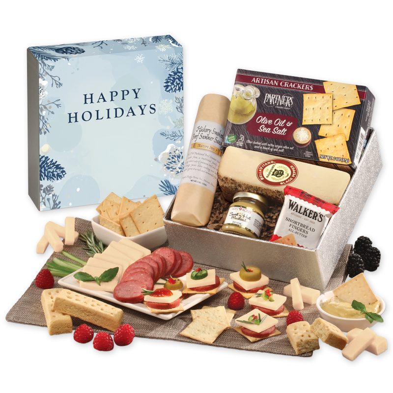 Custom Snack Lover's Gift Box with Happy Holidays Sleeve - 1