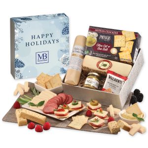 Custom Snack Lover's Gift Box with Happy Holidays Sleeve