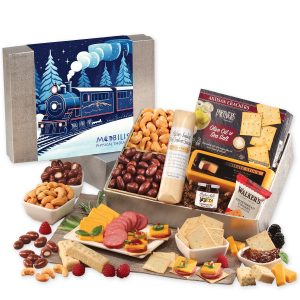 Custom Snacking Smorgasbord with Holiday Train Sleeve