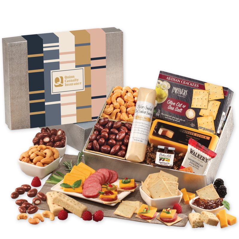 Snacking-Smorgasbord-with-Squares-Lines-Sleeve-SLS224SQL Custom Snacking Smorgasbord with Squares & Lines Sleeve