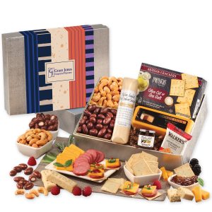 Custom Snacking Smorgasbord with Stripes & Splatter Sleeve