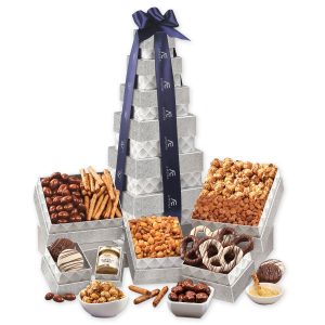 Custom Sweet & Savory Silver Delights Tower